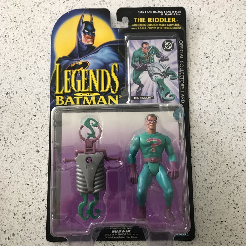 Vintage Legends of Batman The Riddler with Firing Question Mark Launcher 1995